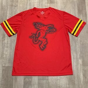 Mens Art‎ Unlimited Dragon Slayer Red Hot V-Neck Shirt